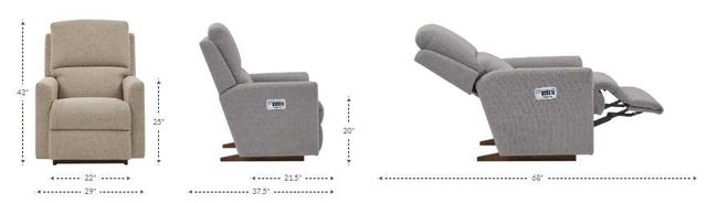 La-Z-Boy® Wynne Stone Power Rocking Recliner with Headrest and Lumbar-2