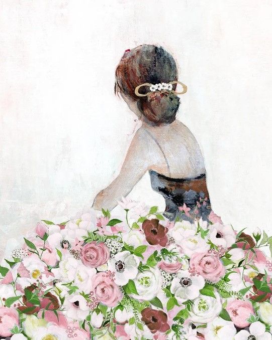 Classy Art Floral Contemplation II by Tava Studios Wall Art-0