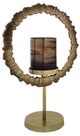 A & B Home Zandros Gold Small Pillar Candle Holder-2