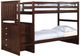 Donco Kids Mission Cappuccino Youth Twin/Twin Stairway Bunkbed-0
