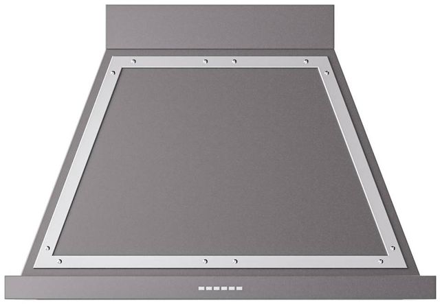 Ilve® Nostalgie II Noblesse 36" Graphite Matte Wall Mounted Range Hood with Chrome Trim-0