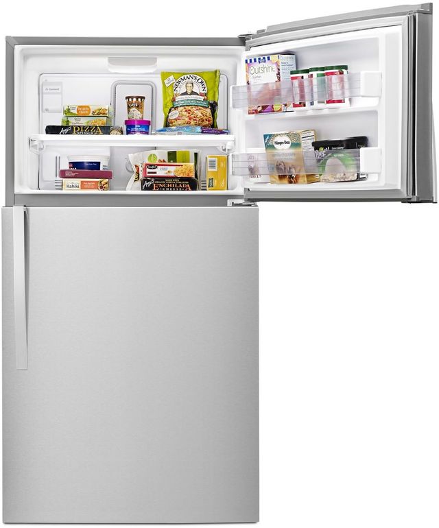 Whirlpool® 33 in. 21.3 Cu. Ft. Monochromatic Stainless Steel Top Freezer Refrigerator-4
