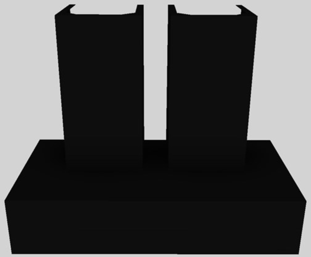 Vent-A-Hood® 42" Black Contemporary Wall Mounted Range Hood-0