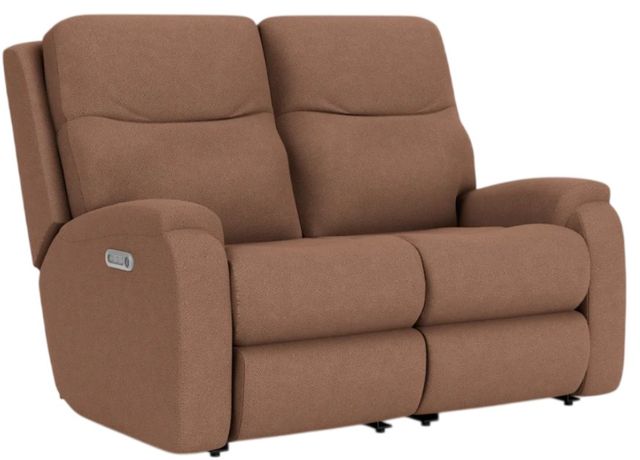 Flexsteel® Customizable Penn Power Reclining Loveseat with Power Headrests and Lumbar-1