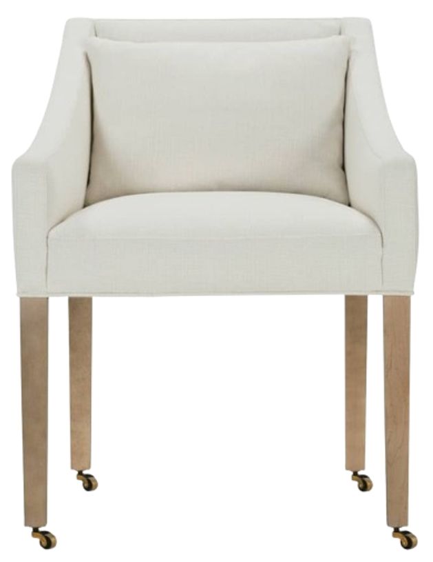 Rowe® Customizable Odessa Dining Arm Chair with Castered Legs-0