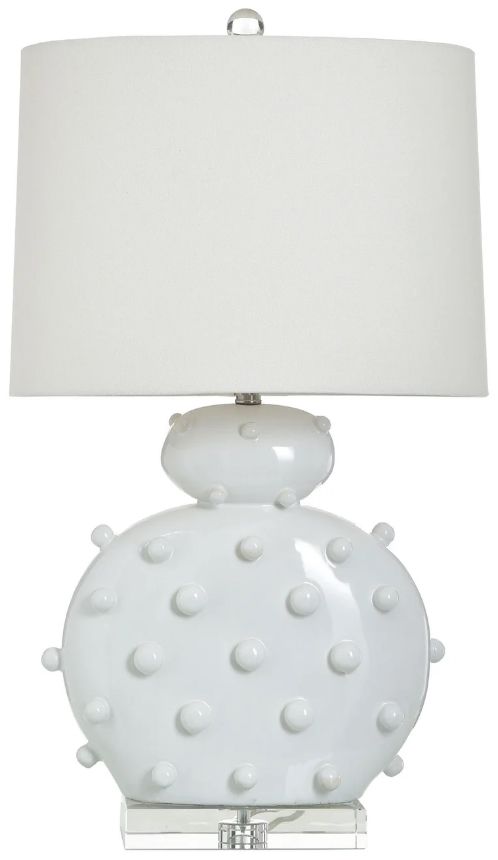 Harp & Finial® Pavan Gloss White Table Lamp-0