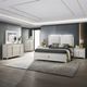 ACME Furniture Laveda Light Gray/Pearl White Queen Upholstered Panel Bed-5