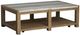 Magnussen Home® Plum Creek Sierra Brown Cocktail Table with Marble Top-0