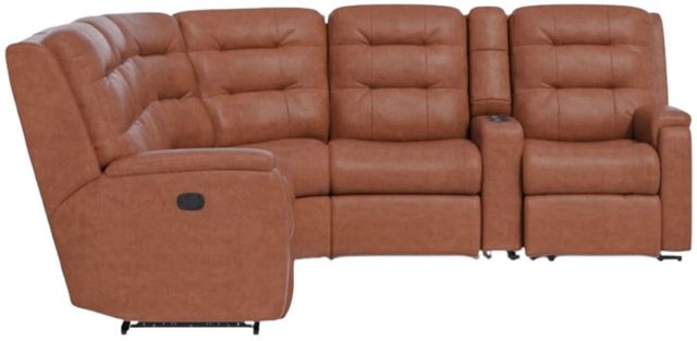 Flexsteel® Customizable Arlo Leather 6-Piece Manual Reclining Sectional-3