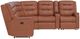 Flexsteel® Customizable Arlo Leather 6-Piece Manual Reclining Sectional-3