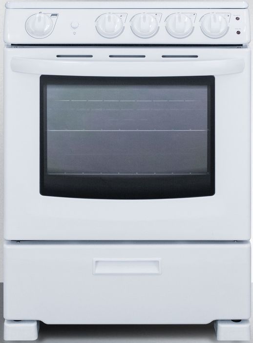 Summit® 24" White Slide-In Electric Range-1