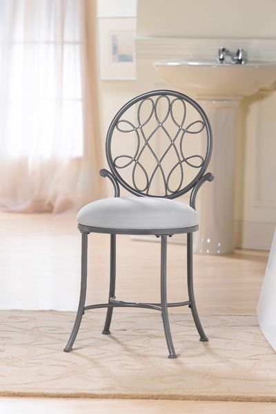 HH2 Home O'Malley Gray Vanity Stool-1