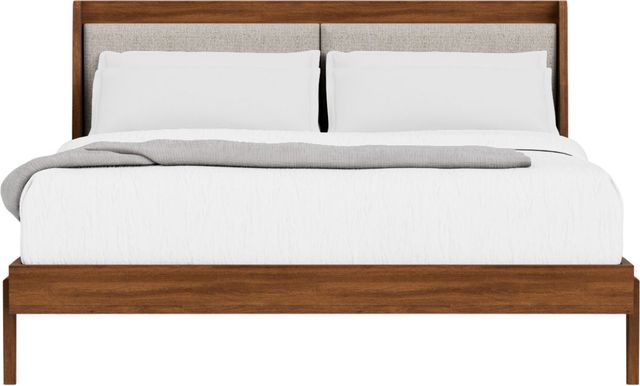 Riverside Furniture Elsie Classic Walnut King Upholstered Platform Bed-3