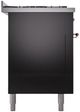 Ilve® Nostalgie II Series 60" Glossy Black Pro Style Dual Fuel Range-2