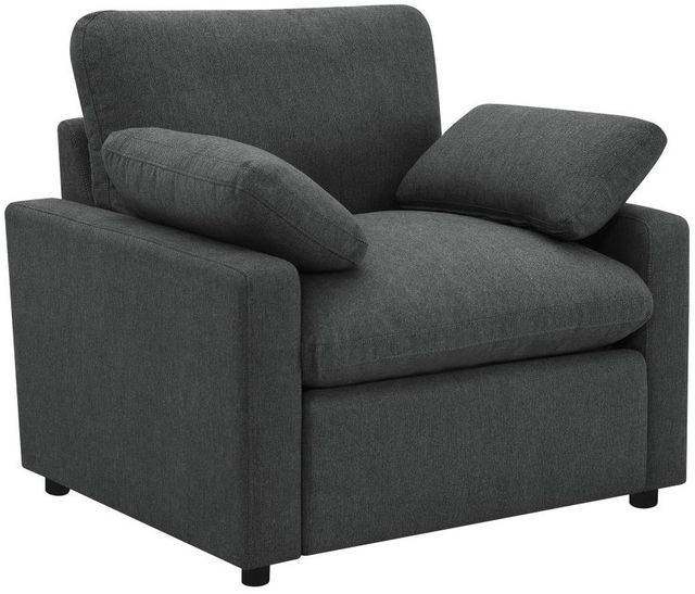 Coaster® Collins Dark Gray Upholstered Power Recliner Chair LFD