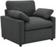 Coaster® Collins Dark Gray Upholstered Power Recliner Chair-0