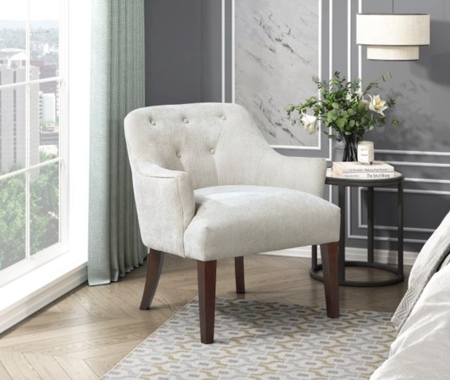 Homelegance® Rebecca Espresso/Oyster Accent Chair-1