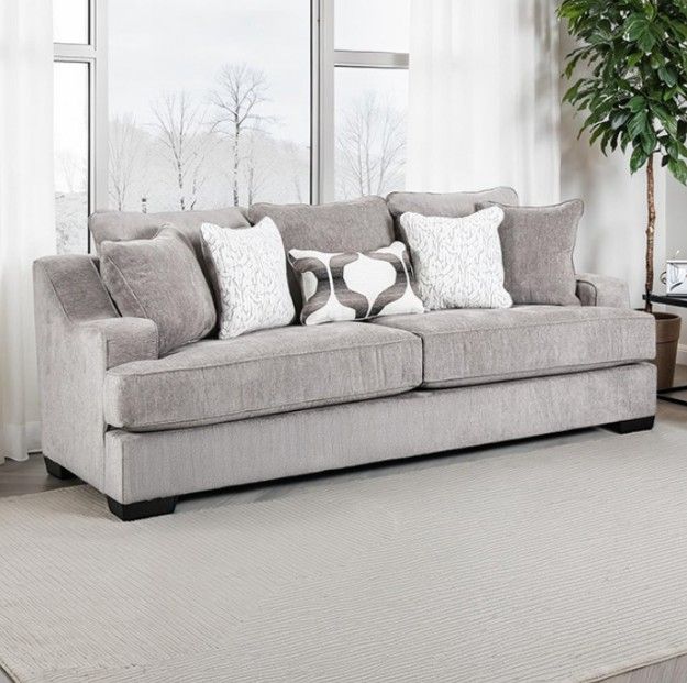 Furniture of America® Mayfield Gray Oversized Sofa-2