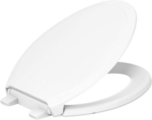 KOHLER® Rutledge® White Readylatch® Quiet-Close™ Elongated Toilet Seat-1