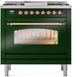 Ilve® Nostalgie II Series 36" Emerald Green Pro Style Dual Fuel Range-0