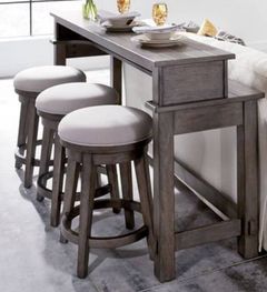 Liberty Furniture Modern Farmhouse 4-Piece Dusty Charcoal Console Bar Set