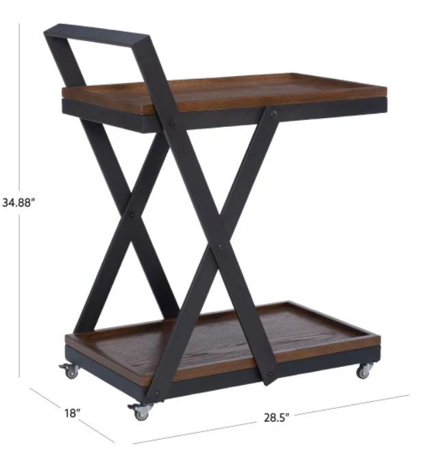 Powell® Ember Barley Bar Cart-2