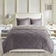 Olliix by Madison Park Essentials Larkspur Charcoal and Grey Twin/Twin XL 3M Scotchgard Reversible Down Alternative Comforter Set-2