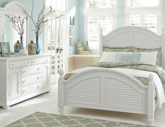 Liberty Furniture Summer House l 3-Piece Oyster White Poster Bedroom Set-0