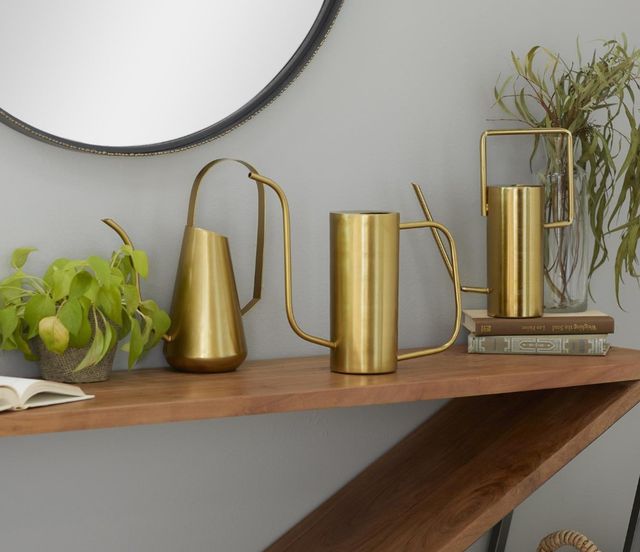 Deco Marche 3-Piece Gold Watering Can Planter Set-4