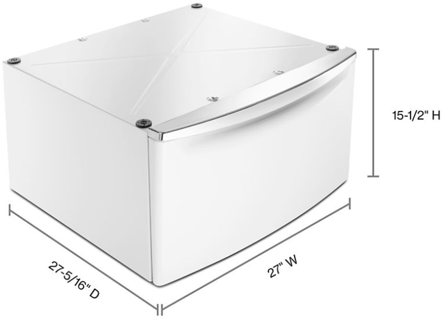 Maytag® 15.5" White Laundry Pedestal with Storage-3