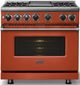 Viking® 7 Series 36" Spiced Cider Pro Style Dual Fuel Range With Griddle-4