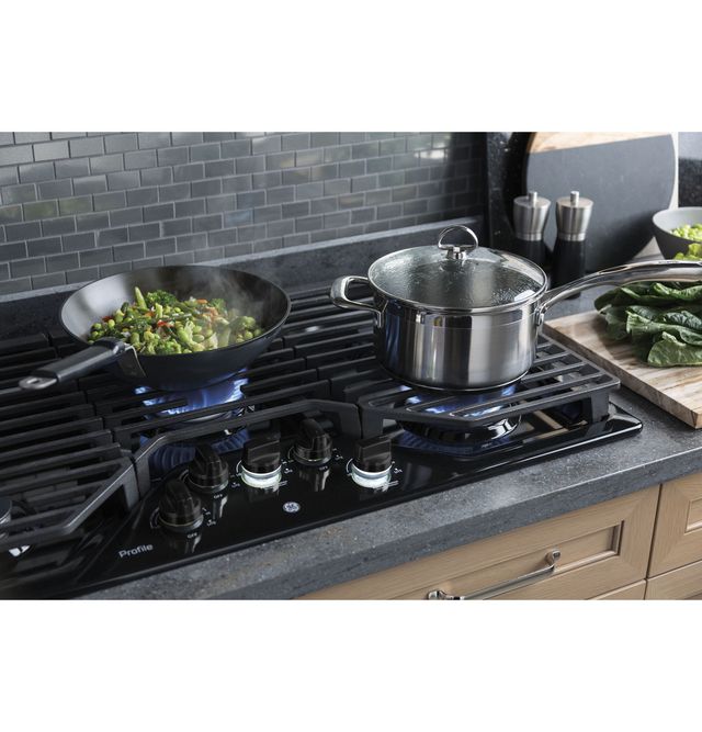 GE Profile™ 36" Black  Gas Cooktop-3