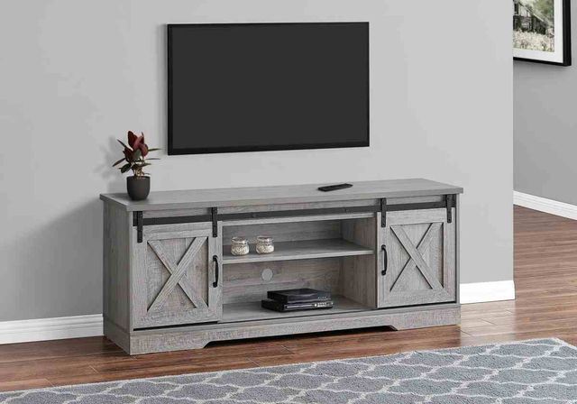 Monarch Specialties Inc. Grey TV Stand-1