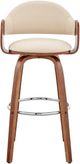 Armen Living Daxton Cream/Walnut Bar Stool-3
