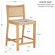 Powell® Beaux 2-Piece Natural Cane Counter Stool-2