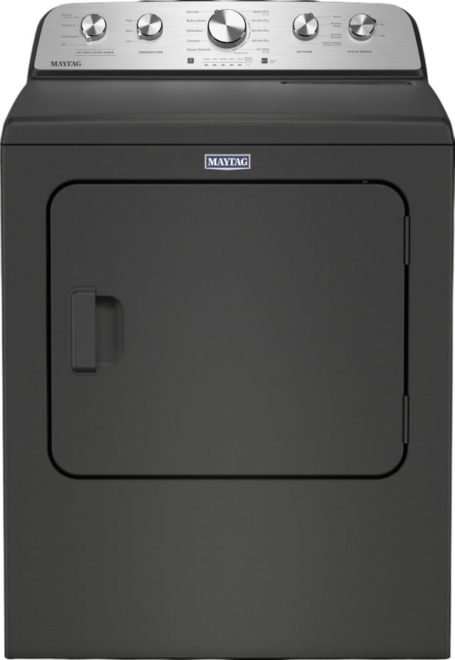 Maytag® 7 Cu. Ft. Volcano Black Front Load Electric Dryer with Pet Pro Option-0