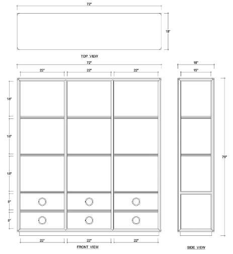 Bramble Customizable Cohan 6-Drawer Open Cabinet-2