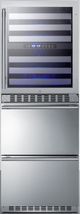 Summit® 24" Stainless Steel Wine Cooler and Refrigerator Drawers-0