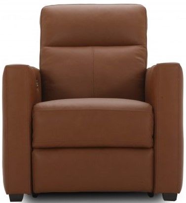 Flexsteel® Broadway Cinnamon Power Recliner with Power Headrest-0