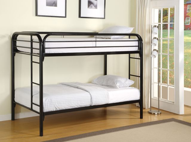 Coaster® Morgan Black Twin/Twin Bunk Bed -1