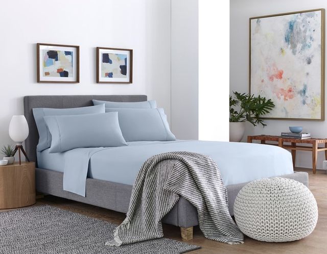 Sleeptone® Ultraweave® 6-Piece Ice Blue Microfiber Split Head King Sheet Set-1