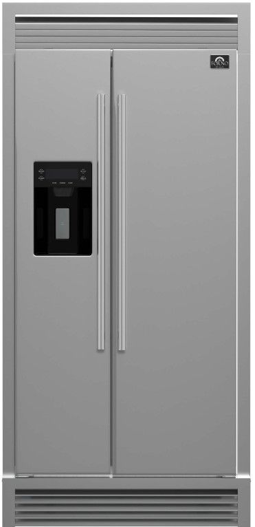 FORNO® Salerno 36 in. 20.0 Cu. Ft. Stainless Steel Freestanding Side-by-Side Refrigerator-0