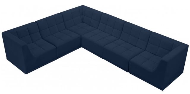 Meridian Furniture Relax 6-Piece Navy Modular Sectional Set-1
