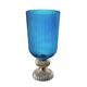 A & B Home Blue/Silver 9" Flower Vase-0