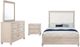 Coaster® Pembroke 4-Piece Cream/Washed Oak California King Panel Bedroom Set-0