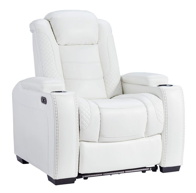 Signature Design by Ashley® Party Time White Power Recliner-0