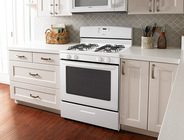 Amana® 30" White Free Standing Gas Range-4