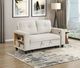 Homelegance® Robinson Beige Loveseat with Pull-Out Bed, Shelves, and Charging Ports-1