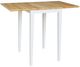 John Thomas Furniture® Dining Essentials Natural/White Small Dropleaf Leg Dining Table-0