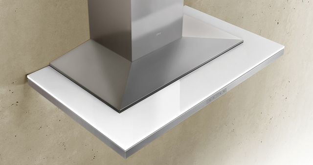 Zephyr ARC Layers 42" White Glass with Stainless Steel Wall Hood-0